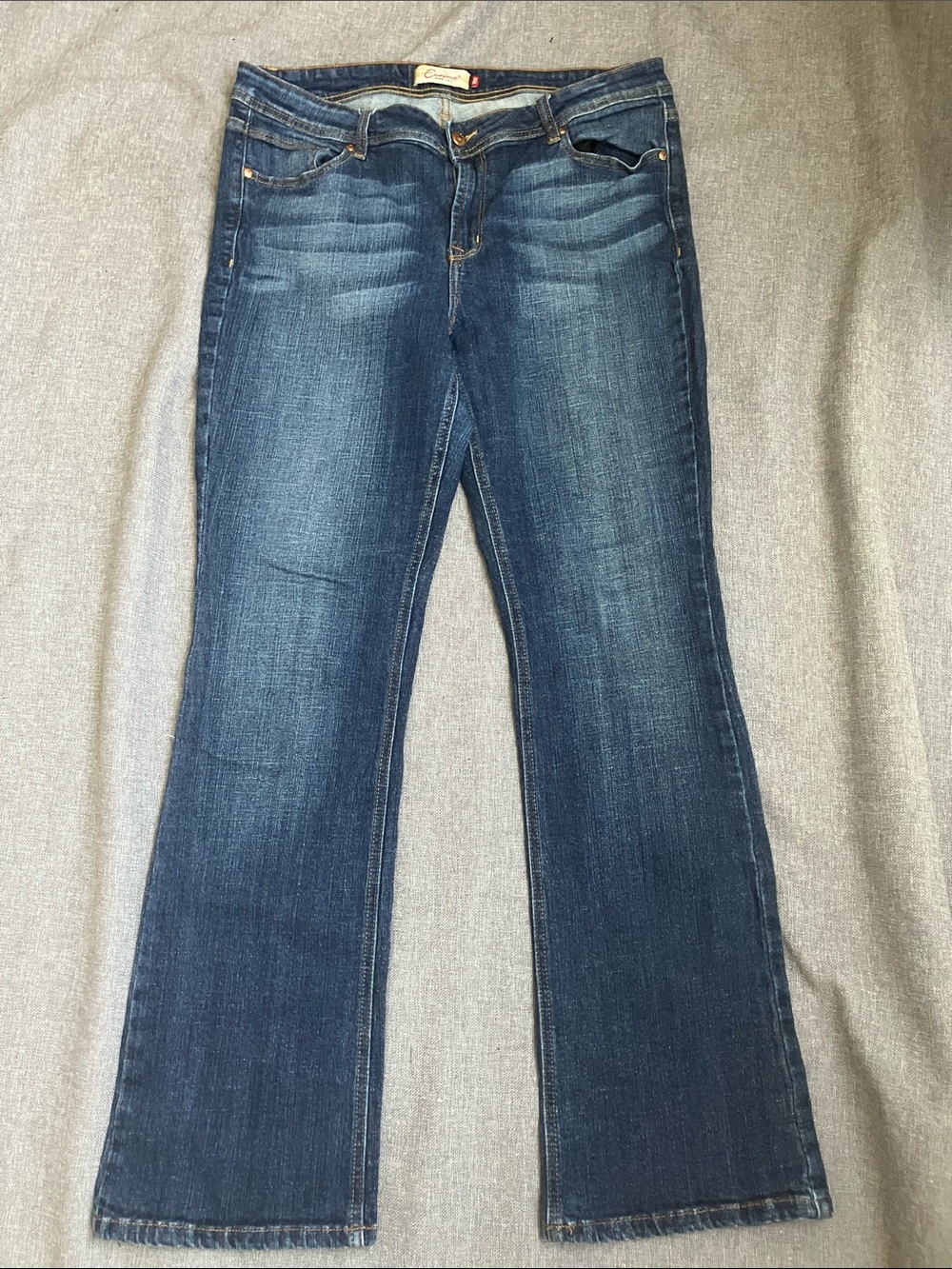 eunina Women's Dark Indigo Bootcut Jeans Size XL